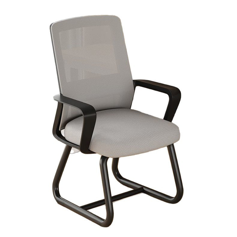 Modern Minimalist Square Rectangular Mesh Fabric Carbon Steel Desk Chair Backrest Armrest For Home Office DFM-F