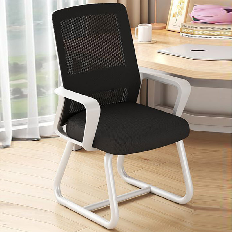 Modern Minimalist Square Rectangular Mesh Fabric Carbon Steel Desk Chair Backrest Armrest For Home Office DFM-F