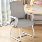 Modern Minimalist Square Rectangular Mesh Fabric Carbon Steel Desk Chair Backrest Armrest For Home Office DFM-F