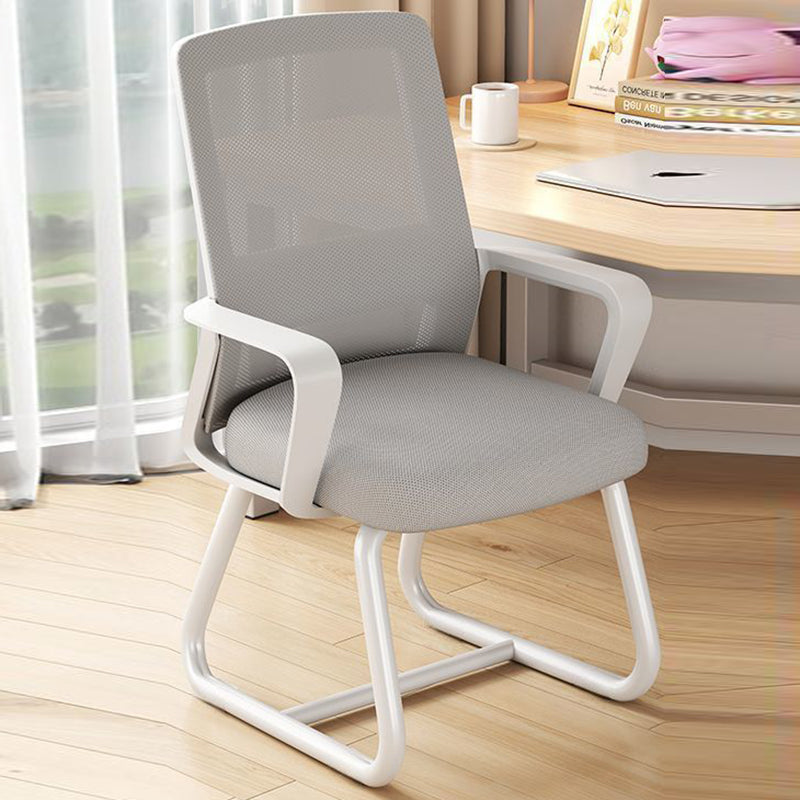 Modern Minimalist Square Rectangular Mesh Fabric Carbon Steel Desk Chair Backrest Armrest For Home Office DFM-F
