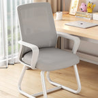 Modern Minimalist Square Rectangular Mesh Fabric Carbon Steel Desk Chair Backrest Armrest For Home Office DFM-F