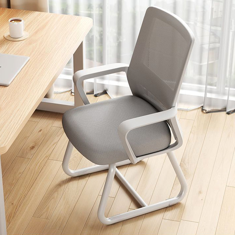 Modern Minimalist Square Rectangular Mesh Fabric Carbon Steel Desk Chair Backrest Armrest For Home Office DFM-F