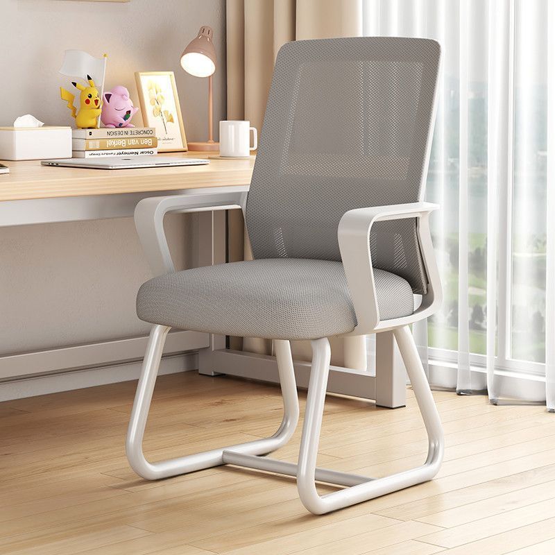 Modern Minimalist Square Rectangular Mesh Fabric Carbon Steel Desk Chair Backrest Armrest For Home Office DFM-F