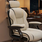 Modern Minimalist Square PU Leather Nylon MDF Iron Desk Chair Backrest Armrest For Home Office DFM-F