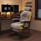 Modern Minimalist Square PU Leather Nylon MDF Iron Desk Chair Backrest Armrest For Home Office DFM-F