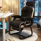 Modern Minimalist Square PU Leather Nylon MDF Iron Desk Chair Backrest Armrest For Home Office DFM-F
