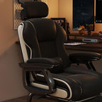 Modern Minimalist Square PU Leather Nylon MDF Iron Desk Chair Backrest Armrest For Home Office DFM-F