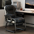 Modern Minimalist Square PU Leather Nylon MDF Iron Desk Chair Backrest Armrest For Home Office