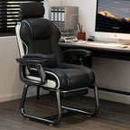 Modern Minimalist Square PU Leather Nylon MDF Iron Desk Chair Backrest Armrest For Home Office DFM-F