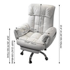 Modern Minimalist Square Rectangular Technical Fabric Plywood Steel Height Adjustable Swivel Desk Chair Backrest Armrest For Home Office DFM-F