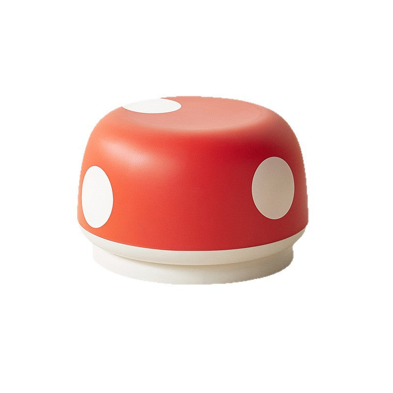 Lumendat Contemporary Creative Kids PP Plastic Mushroom Shape Round Low Stool Stackable For Entryways, Living Room, Bedroom Lumendat