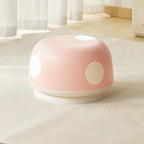 Lumendat Contemporary Creative Kids PP Plastic Mushroom Shape Round Low Stool Stackable For Entryways, Living Room, Bedroom Lumendat