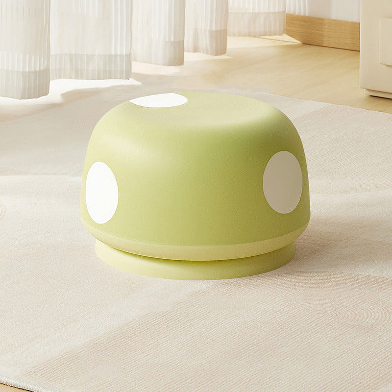 Lumendat Contemporary Creative Kids PP Plastic Mushroom Shape Round Low Stool Stackable For Entryways, Living Room, Bedroom Lumendat