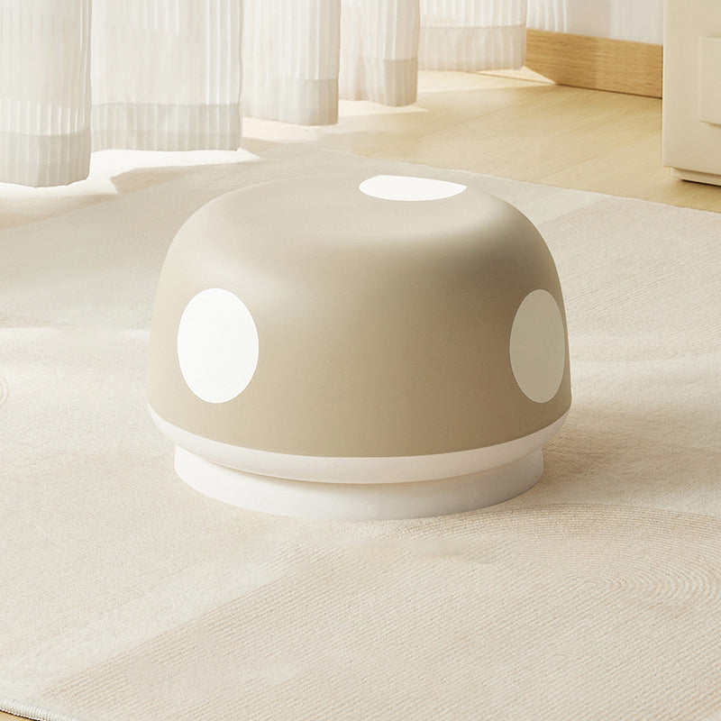 Lumendat Contemporary Creative Kids PP Plastic Mushroom Shape Round Low Stool Stackable For Entryways, Living Room, Bedroom Lumendat