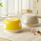 Lumendat Contemporary Creative Kids PP Plastic Mushroom Shape Round Low Stool Stackable For Entryways, Living Room, Bedroom Lumendat