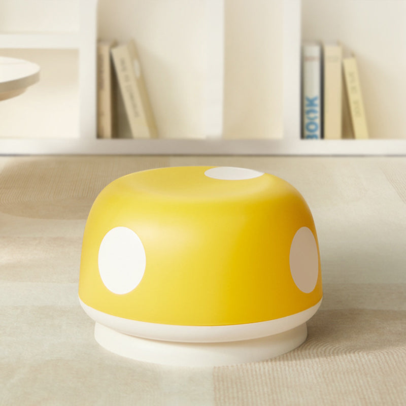 Lumendat Contemporary Creative Kids PP Plastic Mushroom Shape Round Low Stool Stackable For Entryways, Living Room, Bedroom Lumendat