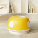 Lumendat Contemporary Creative Kids PP Plastic Mushroom Shape Round Low Stool Stackable For Entryways, Living Room, Bedroom Lumendat