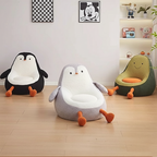 Lumendat Contemporary Creative Kids Avocado-shaped Penguin-shaped Sponge Lambswool Accent Chair Backrest Armless For Living Room Lumendat
