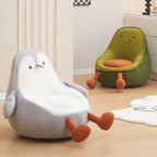 Lumendat Contemporary Creative Kids Avocado-shaped Penguin-shaped Sponge Lambswool Accent Chair Backrest Armless For Living Room Lumendat