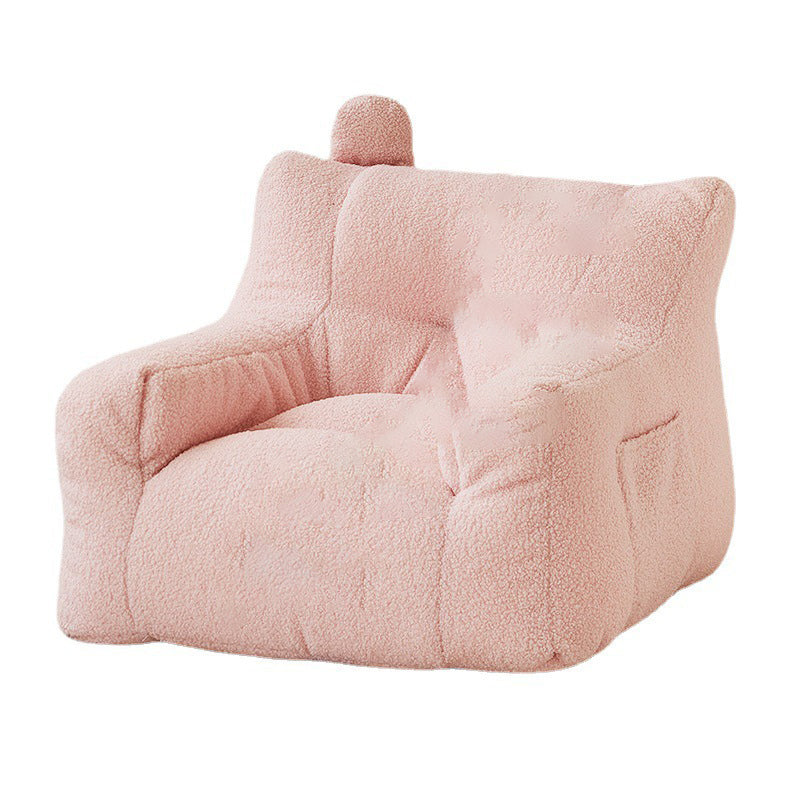 Lumendat Contemporary Creative Kids Square Cute Ear Lambswool Fabric EPS Sofa Armrest Backrest Storage Pocket For Living Room Lumendat