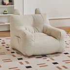 Lumendat Contemporary Creative Kids Square Cute Ear Lambswool Fabric EPS Sofa Armrest Backrest Storage Pocket For Living Room Lumendat