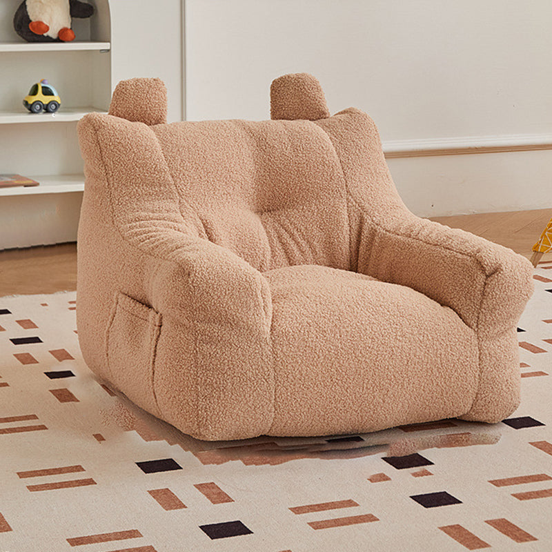 Lumendat Contemporary Creative Kids Square Cute Ear Lambswool Fabric EPS Sofa Armrest Backrest Storage Pocket For Living Room Lumendat