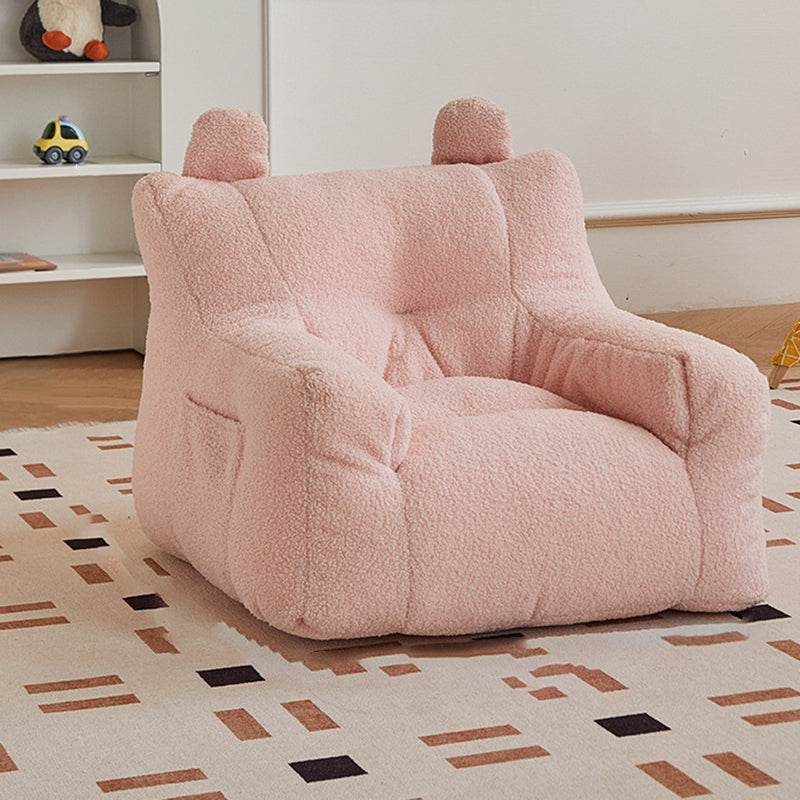 Lumendat Contemporary Creative Kids Square Cute Ear Lambswool Fabric EPS Sofa Armrest Backrest Storage Pocket For Living Room Lumendat
