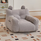 Lumendat Contemporary Creative Kids Square Cute Ear Lambswool Fabric EPS Sofa Armrest Backrest Storage Pocket For Living Room Lumendat
