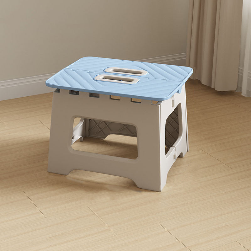 Lumendat Contemporary Nordic Kids Foldable Portable Polypropylene Rectangular Diamond Check Pattern Low Stool Backless For Living Room Lumendat