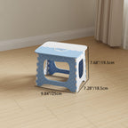 Lumendat Contemporary Nordic Kids Foldable Portable Polypropylene Rectangular Diamond Check Pattern Low Stool Backless For Living Room Lumendat