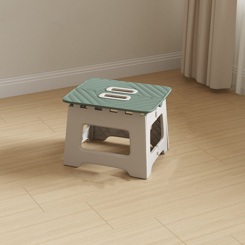 Lumendat Contemporary Nordic Kids Foldable Portable Polypropylene Rectangular Diamond Check Pattern Low Stool Backless For Living Room Lumendat
