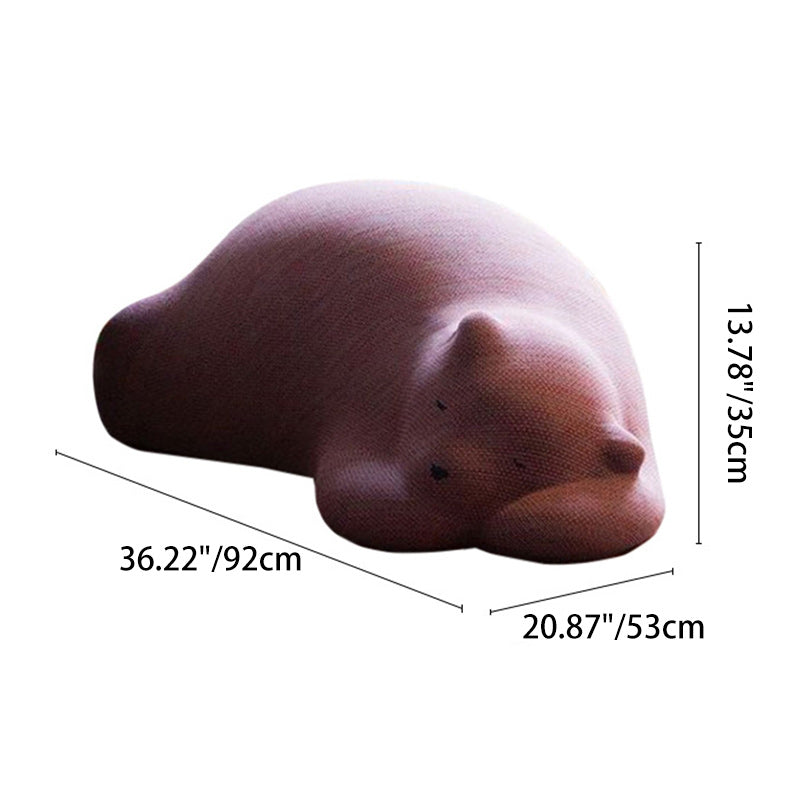 Lumendat Contemporary Creative Kids Lying Polar Bear Velvet Wood Cotton Lazy Sofa Backrest For Bedroom Lumendat