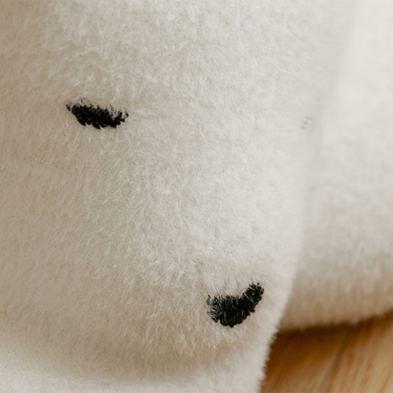 Lumendat Contemporary Creative Kids Lying Polar Bear Velvet Wood Cotton Lazy Sofa Backrest For Bedroom Lumendat