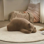 Lumendat Contemporary Creative Kids Lying Polar Bear Velvet Wood Cotton Lazy Sofa Backrest For Bedroom Lumendat