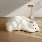 Lumendat Contemporary Creative Kids Lying Polar Bear Velvet Wood Cotton Lazy Sofa Backrest For Bedroom Lumendat