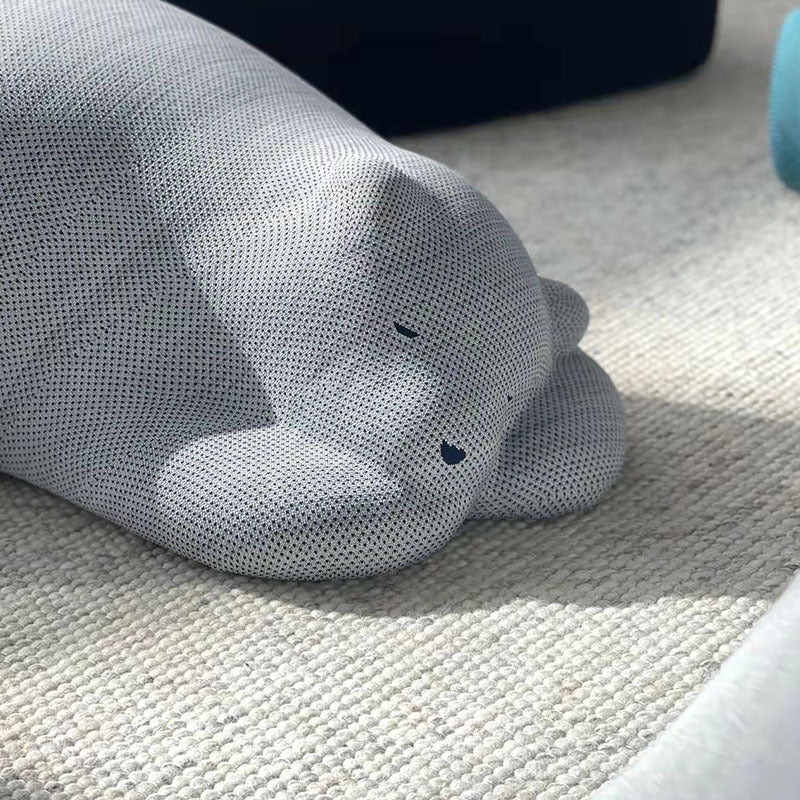Lumendat Contemporary Creative Kids Lying Polar Bear Velvet Wood Cotton Lazy Sofa Backrest For Bedroom Lumendat