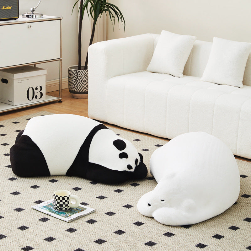 Lumendat Contemporary Nordic Kids Lying Panda Velvet Sponge Sofa Backrest For Bedroom Lumendat