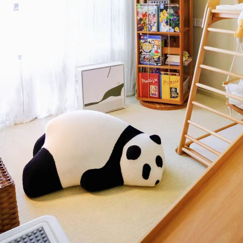 Lumendat Contemporary Nordic Kids Lying Panda Velvet Sponge Sofa Backrest For Bedroom Lumendat
