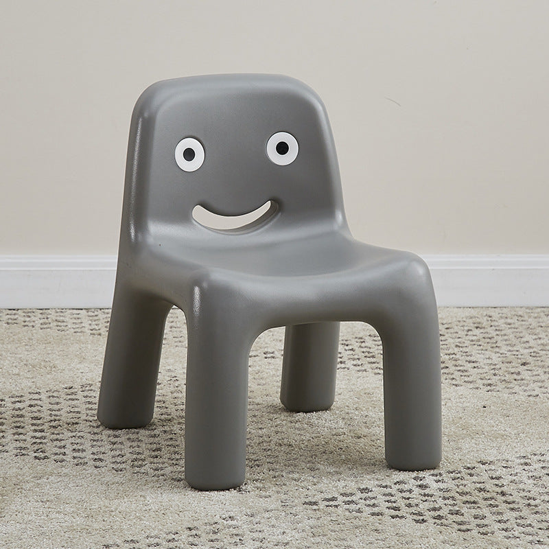 Lumendat Contemporary Scandinavian Kids Smile Square PE Low Chair Backrest Armless For Living Room Lumendat