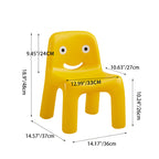 Lumendat Contemporary Scandinavian Kids Smile Square PE Low Chair Backrest Armless For Living Room Lumendat