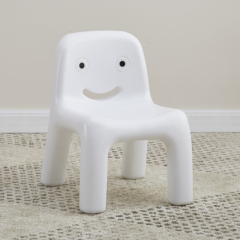 Lumendat Contemporary Scandinavian Kids Smile Square PE Low Chair Backrest Armless For Living Room Lumendat