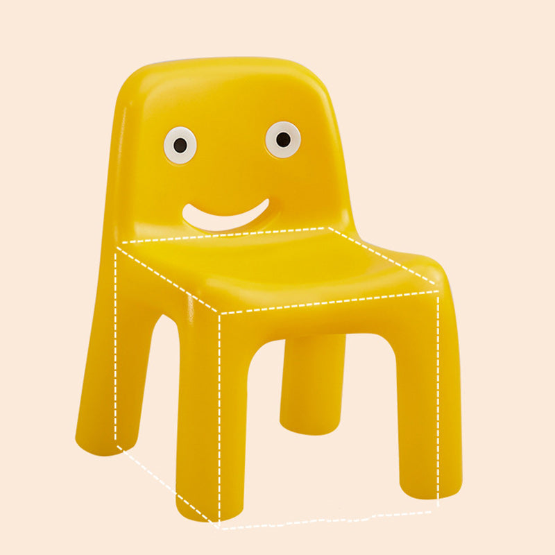Lumendat Contemporary Scandinavian Kids Smile Square PE Low Chair Backrest Armless For Living Room Lumendat