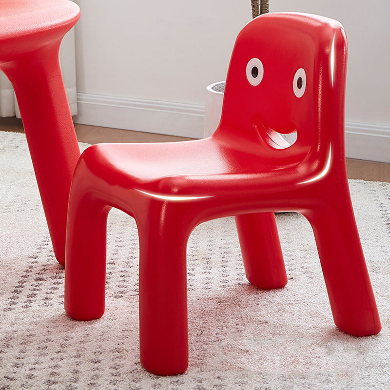 Lumendat Contemporary Scandinavian Kids Smile Square PE Low Chair Backrest Armless For Living Room Lumendat