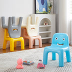 Lumendat Contemporary Scandinavian Kids Smile Square PE Low Chair Backrest Armless For Living Room Lumendat