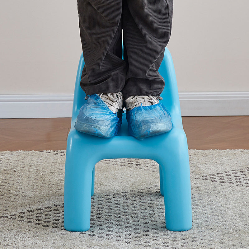 Lumendat Contemporary Scandinavian Kids Smile Square PE Low Chair Backrest Armless For Living Room Lumendat