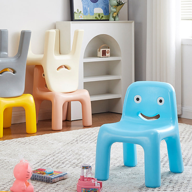 Lumendat Contemporary Scandinavian Kids Smile Square PE Low Chair Backrest Armless For Living Room Lumendat