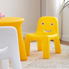 Lumendat Contemporary Scandinavian Kids Smile Square PE Low Chair Backrest Armless For Living Room Lumendat