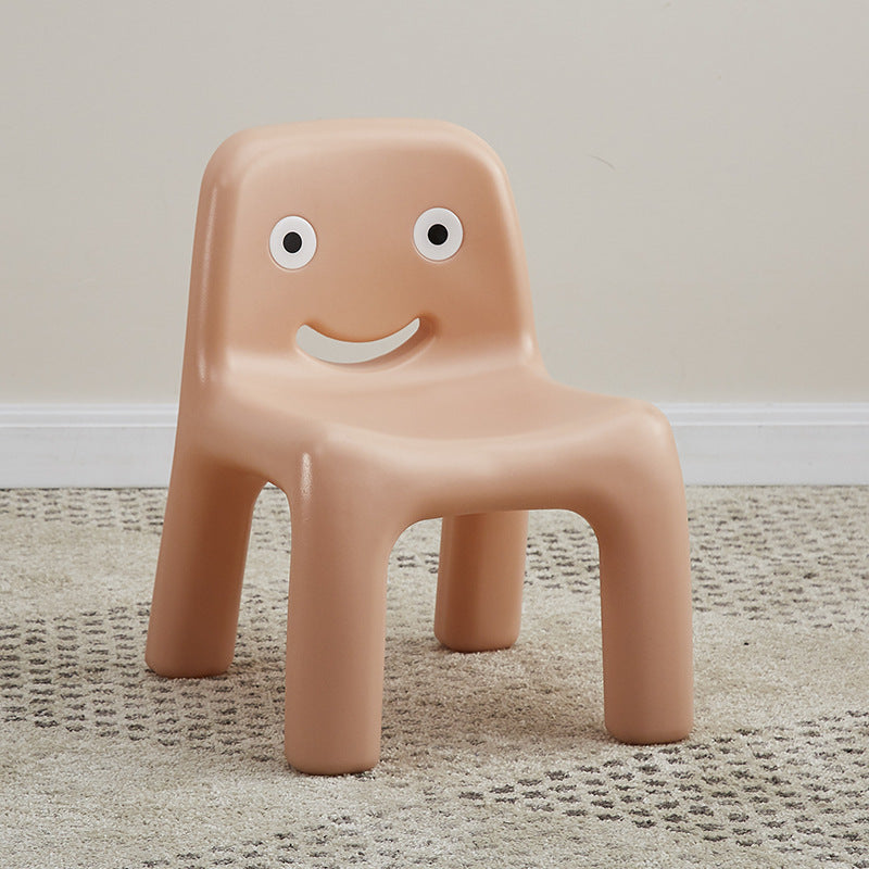 Lumendat Contemporary Scandinavian Kids Smile Square PE Low Chair Backrest Armless For Living Room Lumendat