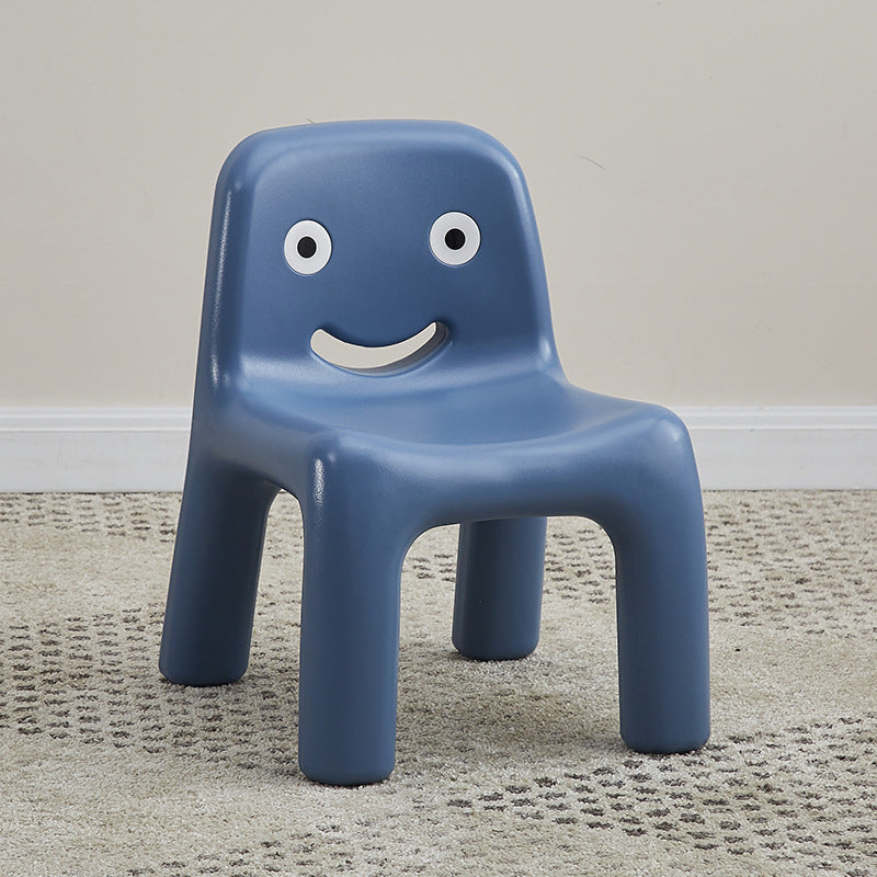 Lumendat Contemporary Scandinavian Kids Smile Square PE Low Chair Backrest Armless For Living Room Lumendat
