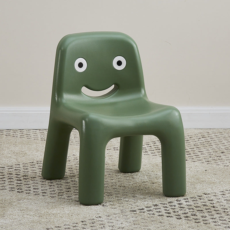 Lumendat Contemporary Scandinavian Kids Smile Square PE Low Chair Backrest Armless For Living Room Lumendat